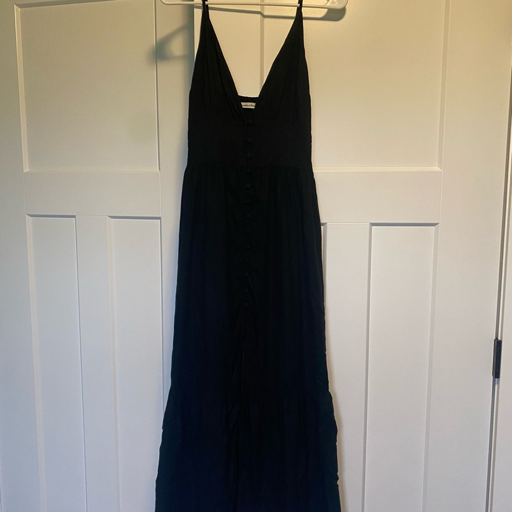 Abercrombie Button Through Maxi BLACK